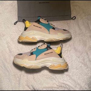 Balenciaga triple s green yellow